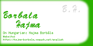 borbala hajma business card